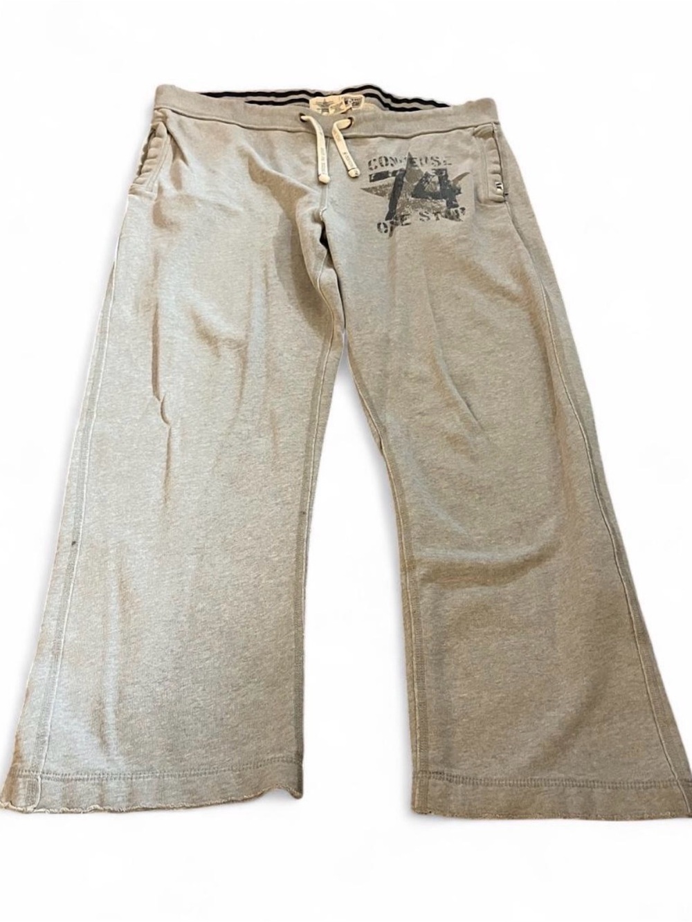 Men’s Vintage Y2K Converse zone Star Gray Sweatpants Logo Size L